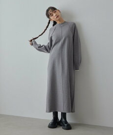 【SALE／50%OFF】EMMEL REFINES ＜EMMEL REFINES＞EM ハイショク ニット ロング ワンピース ユナイテッドアローズ グリーンレーベルリラクシング ワンピース・ドレス ワンピース ベージュ グレー【送料無料】