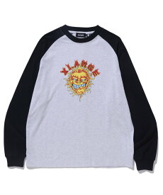 XLARGE FLAME RAGLAN L/S TEE ロンT 長袖 XLARGE エクストララージ トップス カットソー・Tシャツ ブラック ネイビー レッド【送料無料】