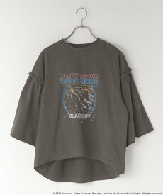 LOWRYS FARM リメイクBANDソデフリルSS ローリーズファーム トップス カットソー・Tシャツ グレー【送料無料】