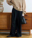 裏毛タックワイドパンツ