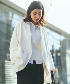 【SALE／50%OFF】自由区 【洗える】ライトネップツイルジャケット コート ジユウク ジャケット・アウター テーラードジャケット・ブレザー ホワイト【送料無料】