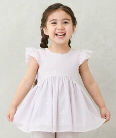 【SALE／50%OFF】petit main 【リンク】箔プリントチュニック(キッズ) ナルミヤオンライン ワンピース・ドレス チュニック グリーン ブルー ピンク
