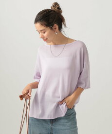 【SALE／40%OFF】BAYFLOW [さらりとした肌触り]16ゲージニットプルオーバー ベイフロー トップス ニット パープル ブラック グレー
