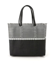 Moon Bird Moon Bird/(U)手編みのメルカドバッグ・バイカラー (M) スワラージ バッグ かごバッグ ブラック シルバー ゴールド【送料無料】