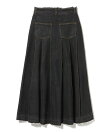 ワイドタック デニム スカート