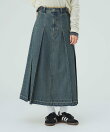 ワイドタック デニム スカート