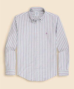 BROOKS BROTHERS ���O�W���A���[ �I�b�N�X�t�H�[�h �g���b�N�X�g���C�v GF���S �J�W���A���V���c Regular Fit �u���b�N�X �u���U�[�Y �g�b�v�X �V���c�E�u���E�X �I�����W �u���[ �O���[���y������