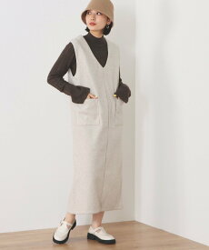 BEAMS HEART WOMEN BEAMS HEART / ロングワンピース ニットプルオーバー セット ビームス ハート ワンピース・ドレス その他のワンピース・ドレス グレー ベージュ【送料無料】