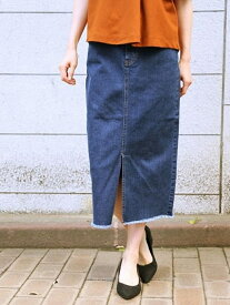 【SALE／50%OFF】GLOBAL WORK (W)デニムナロースカート グローバルワーク スカート その他のスカート ブルー ネイビー