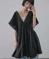 LOWRYS FARM シャーリングチュニックフレンチスリーブ ローリーズファーム トップス シャツ・ブラウス ブ…
