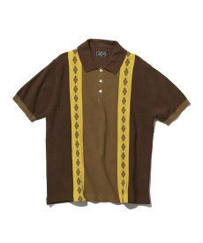 【SALE／60%OFF】BEAMS PLUS ストライプ アーガイル ニット ポロシャツ ビームス アウトレット トップス ポロシャツ グリーン ネイビー ブラウン【送料無料】
