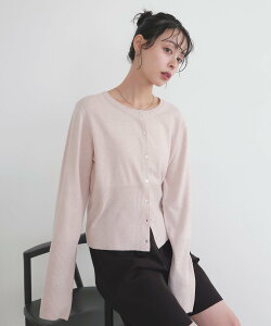 LIAN �X�g�[���Z�b�g�N���[�l�b�N�J�[�f�B�K�� ���A�� �g�b�v�X �j�b�g �s���N �z���C�g �O���[ �u���b�N�y���������z