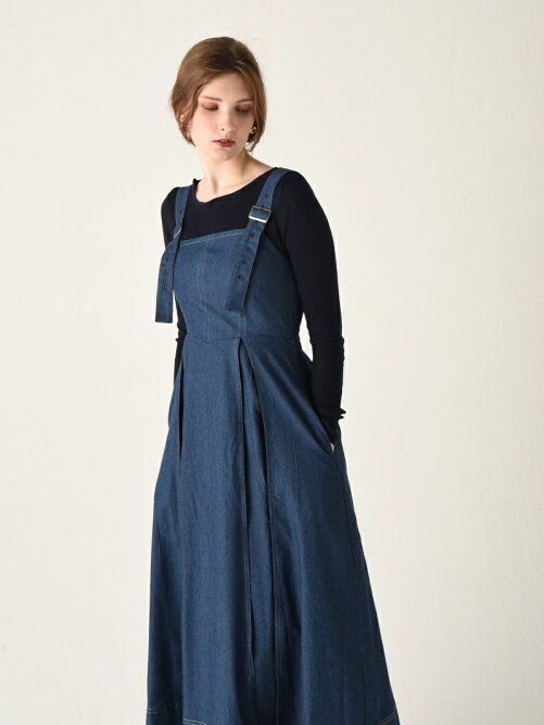 Brown Street デニムフレアーロングワンピース Rakuten Fashion 楽天ファッション 旧楽天ブランドアベニュー V