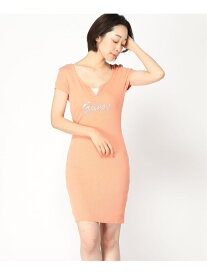 【SALE／50%OFF】GUESS (W)Lucia Knit Dress ゲス ワンピース・ドレス ドレス オレンジ ピンク ブラック