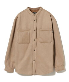 【SALE／70%OFF】BEAMS HEART BEAMS HEART / フェイクスエード ボア スタンドカラー シャツ ビームス アウトレット トップス シャツ・ブラウス ホワイト ブラウン