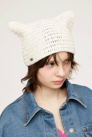 SLY KITTY KNIT BEANIE スライ 帽子 その他の帽子 ホワイト ブラック カーキ【送料無料】