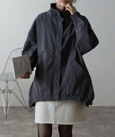 【SALE／38%OFF】mitis mitis/(W)スタンドカラーブルゾン リラクロ ジャケット・アウター ブルゾン・ジャンパー グレー ホワイト ベージュ ブラック