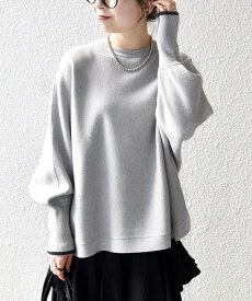 SHIPS any SHIPS any:＜手洗い可能＞ダブルフェイス ボリュームスリーブ ニット プルオーバー シップス トップス ニット グレー ネイビー ベージュ【送料無料】