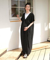 LEPSIM 【産前・産後対応】マタニティ/シャーリングVワンピース レプシィム マタニティウェア・ベビー用…