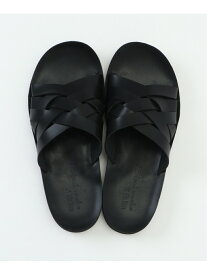 【SALE／30%OFF】ikka ワラチスライドサンダル イッカ シューズ・靴 その他のシューズ・靴 ブラウン ブラック