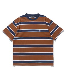 XLARGE XL91 STRIPED S/S TEE Tシャツ 半袖 XLARGE エクストララージ トップス カットソー・Tシャツ ブルー ブラウン グレー【送料無料】