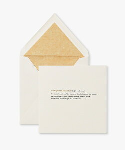 SMYTHSON Congratulation Expressions Card �X�}�C�\�� �C���e���A�E�����G�� �I�u�W�F�E�u���E�A�[�g �z���C�g