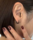 【Diliraba】サージカルステンレス シルバー ミニモチーフ フープピアスセット