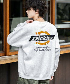 Rocky Monroe Dickies 裏起毛バックプリント刺繍クルーネック長袖スウェットトレーナー ロッキーモンロー トップス スウェット・トレーナー ネイビー ブラウン ブラック【送料無料】
