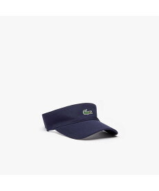 LACOSTE 鹿の子地ゴルフサンバイザー ラコステ 帽子 サンバイザー ホワイト ネイビー【送料無料】