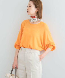 【SALE／40%OFF】URBAN RESEARCH ROSSO ウォッシャブルシルク混ドルマンニット アーバンリサーチロッソ トップス ニット ホワイト オレンジ【送料無料】