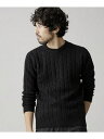 【SALE/40%OFF】カシミヤMIXケーブルクルーニット ナノユニバース ニット【RBA_S】【RBA_E】【送料無料】