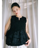 SELFIST 【kariさんコラボ】フラワーモチーフペプラムブラウス【予約】 セルフィスト トップス シャツ・…