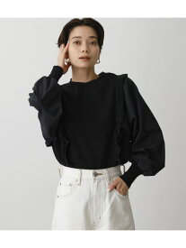 【SALE／55%OFF】AZUL BY MOUSSY FRILL KNIT PULLOVER 2 アズールバイマウジー トップス ニット ブラック ホワイト グレー