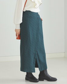 【SALE／70%OFF】BEAMS HEART BEAMS HEART / ジャカード セミタイトスカート ビームス アウトレット スカート ロング・マキシスカート ブラウン ネイビー