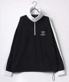 【SALE／20%OFF】Mark Gonzales MARK GONZALES ARTWORK COLLECTION マークゴンザレス トラックジャケット メンズ ハーフジップ フリース オーバーサイズ ラザル トップス カットソー・Tシャツ パープル ブラック ホワイト グリーン【送料無料】