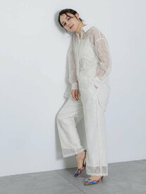 【SALE／27%OFF】Te chichi 【Atelier Bloom】チュールフラワー刺繍パンツ(セットアップ可) テチチ パンツ その他のパンツ ベージュ【送料無料】