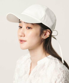 UNITED ARROWS コットン バックリボン キャップ UV ユナイテッドアローズ 帽子 キャップ ブラック グリーン ベージュ ブラウン ホワイト【送料無料】