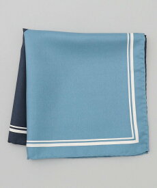 【SALE／20%OFF】GOTAIRIKU 【日本製】シルク100% ポケットチーフ_25年春夏限定色 ゴタイリク ファッション雑貨 ハンカチ・ハンドタオル グレー ブルー【送料無料】