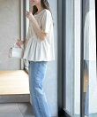 接触冷感シャーリングビスチェドッキングT