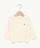 GAP (K)V-COTTON CABLE CREW ギャップ トップス ニット ホワイト ネイビー【送料無料】