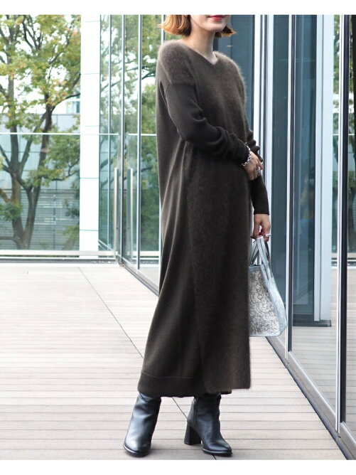 Demi Luxe Beams Demi Luxe Beams フロントフラッフィ Vネック ワンピース Rakuten Fashion 楽天ファッション 旧楽天ブランドアベニュー Dg7136