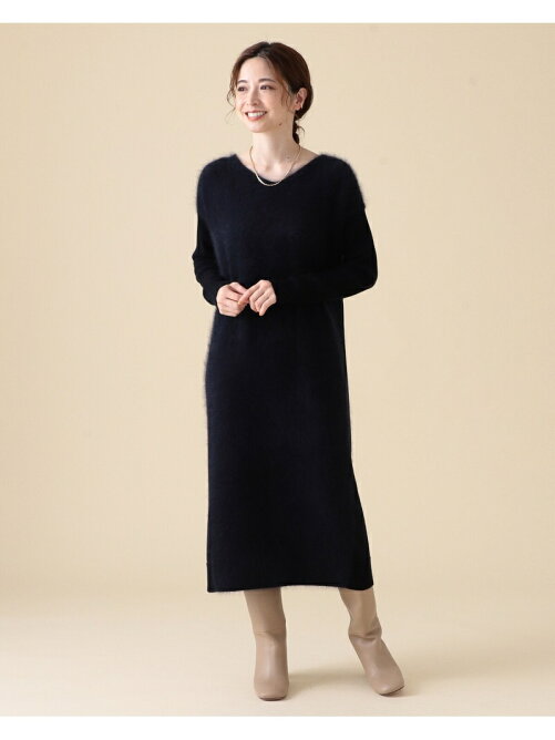 Demi Luxe Beams Demi Luxe Beams フロントフラッフィ Vネック ワンピース Rakuten Fashion 楽天ファッション 旧楽天ブランドアベニュー Dg7136