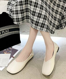 【SALE／74%OFF】Amulet 【Amulet】フラットパンプス アミュレット シューズ・靴 パンプス イエロー ホワイト ブラック