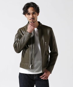 AVIREX LEATHER MILITARY RIDERS JACKET/���U�[ �~���^���[ ���C�_�[�X �A���B���b�N�X �W���P�b�g�E�A�E�^�[ ���C�_�[�X�W���P�b�g �u���b�N �O���[���y���������z