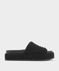 【SALE／30%OFF】CHARLES & KEITH Loren ローレン ルーシュドプラットフォームサンダル チャールズアンドキース シューズ・靴 サンダル【送料無料】