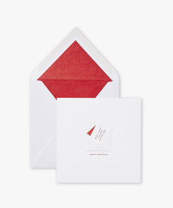 SMYTHSON Birthday Happy Returns Envelope Card �X�}�C�\�� �C���e���A�E�����G�� �I�u�W�F�E�u���E�A�[�g �z���C�g