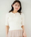【SALE／70%OFF】Noela ケーブルポロニット ノエラ トップス ニット ブルー ベージュ ホワイト ネイビー