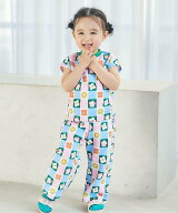 【SALE／60%OFF】apres les cours 【リンク】WEB限定 FUNNY総柄セットアップ 10分丈 エフオーオンライン…
