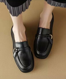 【SALE／26%OFF】Dewlily 【Dewlily】クラシックベルトソフトローファー アミュレット シューズ・靴 ローファー ブラウン ブラック【送料無料】