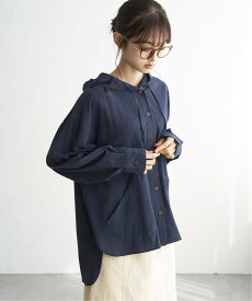 【SALE／30%OFF】LBC with Life フードロングシャツ エルビーシー ワンピース・ドレス ワンピース ベージュ ネイビー